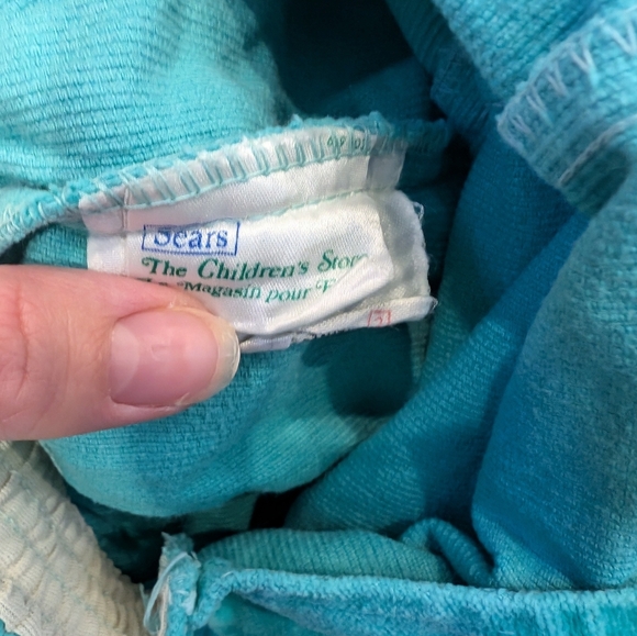 VINTAGE 70s Velour Overalls - Picture 4 of 4